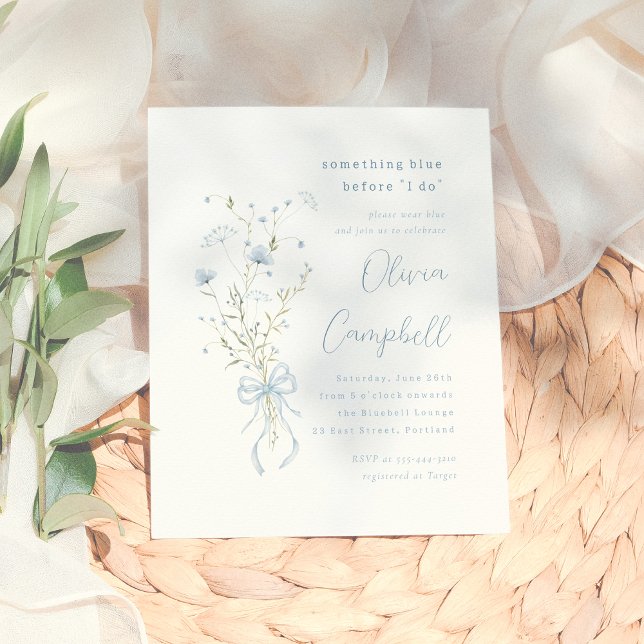 Fête des mariées budgétaire Fleur sauvage bleu (Créateur téléchargé)