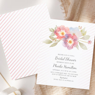 Fête des mariées budgétaire Invitation florale mod