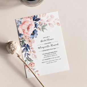 Fête des mariées budgétaire Invitation florale ros