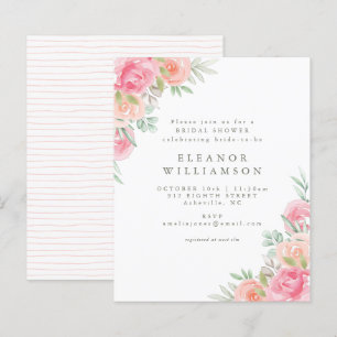 Fête des mariées budgétaire Invitation Vintage ros