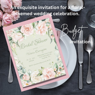 Fête des mariées budgétaire rose et élégant