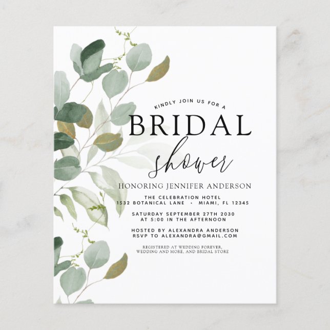 Fête des mariées budgétaire Verdure Eucalyptus (Devant)