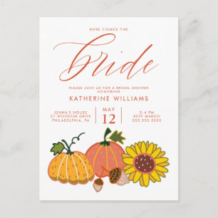 FÊTE DES MARIÉES   Carte postale Citrouille d'auto