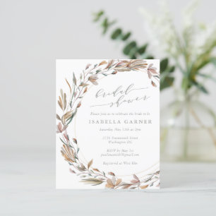 Fête des mariées d'aquarelle florale rustique