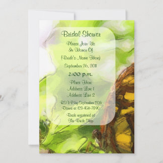 Fête des mariées d'aquarelle papillon Invitation