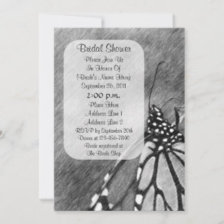 Fête des mariées d'art papillon Invitation