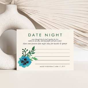 Fête des mariées Date Nuit Idées Carte   Floral bl