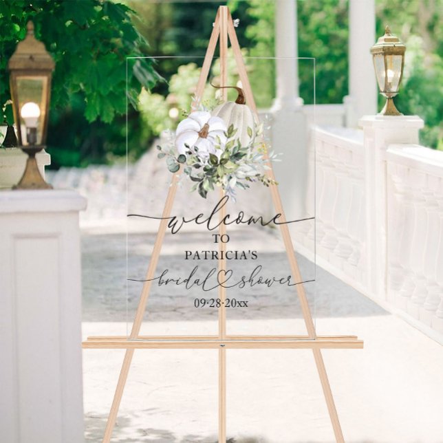 Fête des mariées d'automne citrouille vert Affiche (Créateur téléchargé)