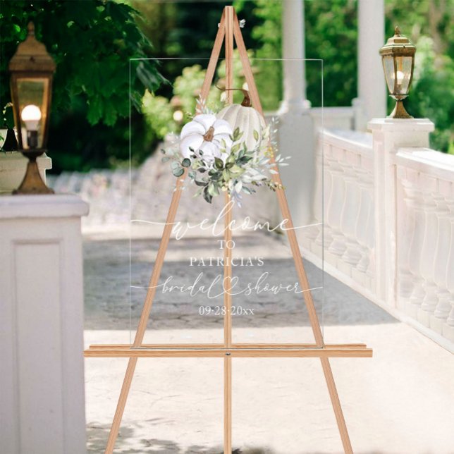 Fête des mariées d'automne citrouille vert Affiche (Créateur téléchargé)