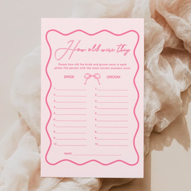 Fête des mariées de Bow rose vague Guess Age Jeu (Créateur téléchargé)