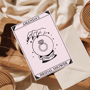 Fête des mariées de carte Tarot rose Invitation cé