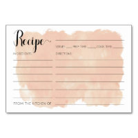Fête des mariées de cartes de recettes couleur ros