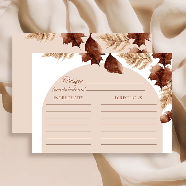 Fête des mariées de chute Boho Recette carte (Créateur téléchargé)