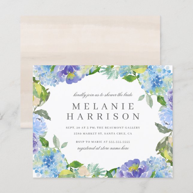 Fête des mariées de couronne d'aquarelle budgétair (Devant / Derrière)