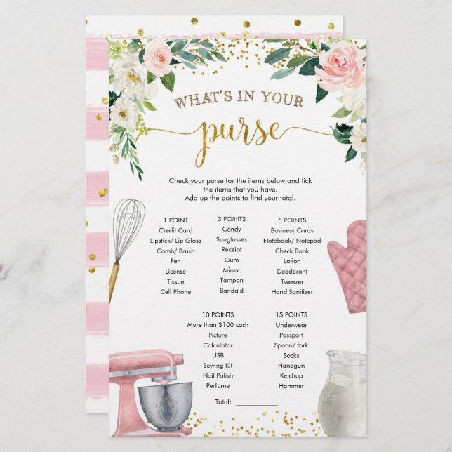 Fête des mariées de cuisine Ce qu'il y a dans vos  (Devant / Derrière)