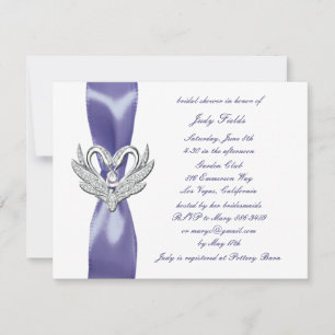 Fête des mariées de cygnes d'argent bleu violet