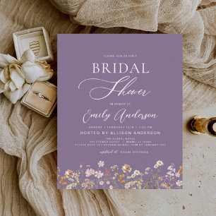 Fête des mariées de Fleur sauvage Boho violet budg