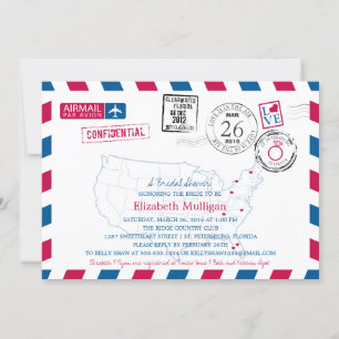 Fête des mariées de Floride   Carte USA Airmail
