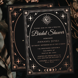 Fête des mariées de la carte Tarot noir céleste or