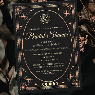 Fête des mariées de la carte Tarot noir céleste or