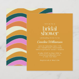 Fête des mariées de lignes flottantes rose rose ré