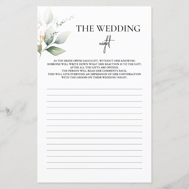 Fête des mariées de nuit Mariage Jeu de verdure (Devant)