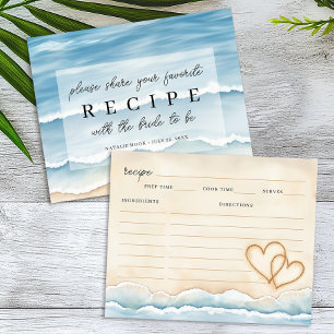 Fête des mariées de plage Recette Cartes avec Coeu