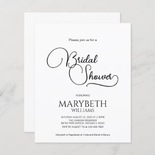 Fête des mariées de script simple et élégant du bu