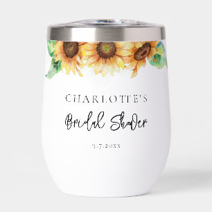 Fête des mariées de tournesol à l'aquarelle floral