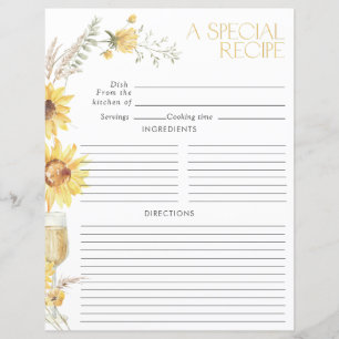 Fête des mariées de tournesol Boho Recette