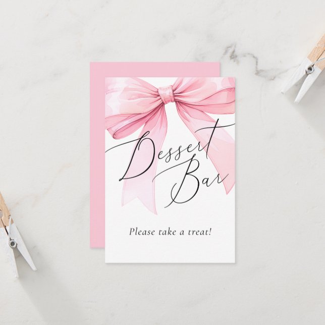 Fête des mariées du bar-dessert Coquette Rose (Devant/Arrière en situation)