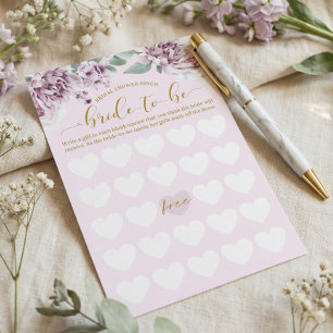 Fête des mariées Épouse à devenir Bingo Aquarelle 