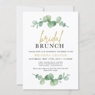 Fête des mariées Eucalyptus Brunch Invitation