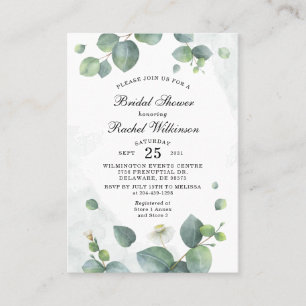 Fête des mariées Eucalyptus Green Invitation