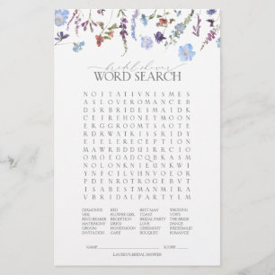 Fête des mariées Fleur sauvage bleu Dusty