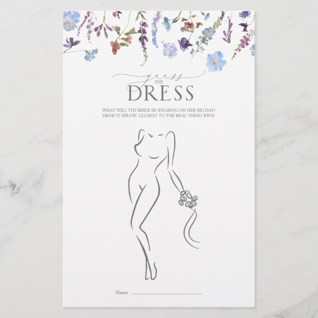 Fête des mariées Fleur sauvage bleu Dusty (Devant)