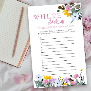 Fête des mariées fleur sauvage Jeu Où Sont-Ils All