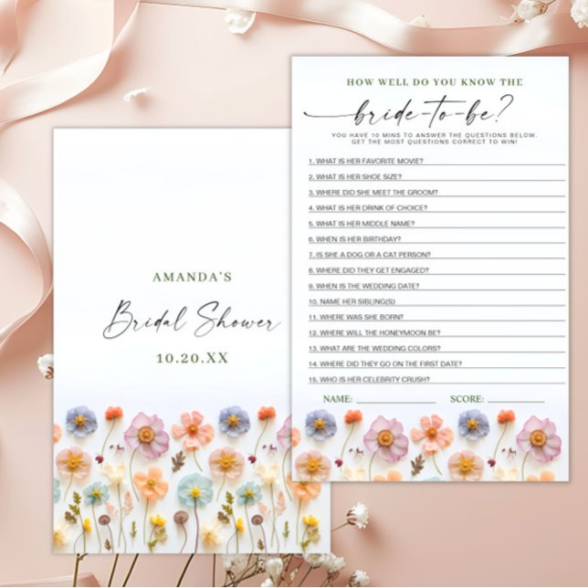 Fête des mariées Fleur sauvage Pastel Pink Boho (Créateur téléchargé)