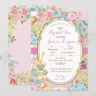 Fête des mariées Floral Tea Party Invitation