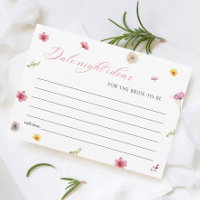 Fête des mariées Florale Date Nuit Idées Carte