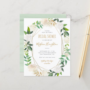 Fête des mariées florale du cadre d'or budgétaire