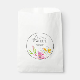 Fête des mariées florale rose Favoriser les sacs