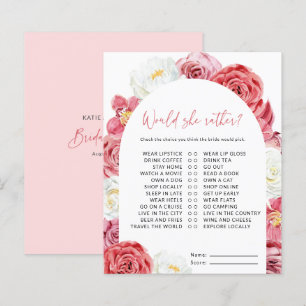 Fête des mariées Florale Rose Plairait-Elle Plutôt