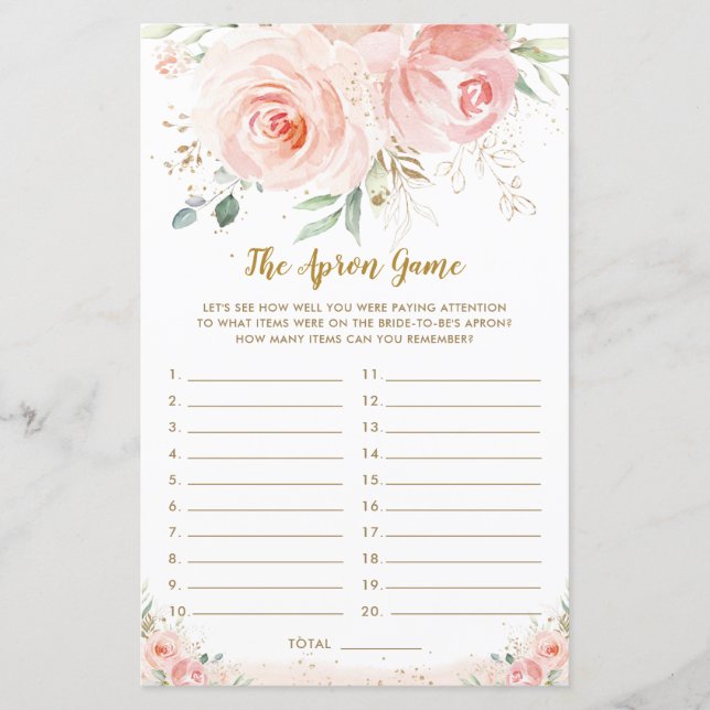 Fête des mariées Florale Rose Vive Le Jeu De L'Apr (Devant)