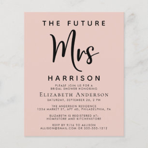 Fête des mariées Future Mme Blush Pink Invitation