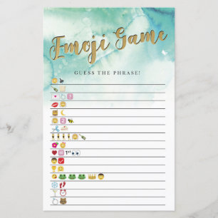 Fête des mariées Games Guess Emoji Jeu Blue Gold
