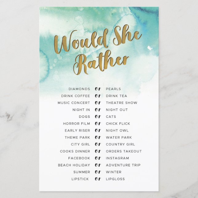 Fête des mariées Games Voudrait-Elle Plaire Game G (Devant)