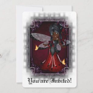 Fête des mariées gothique Invitation Little Devil 