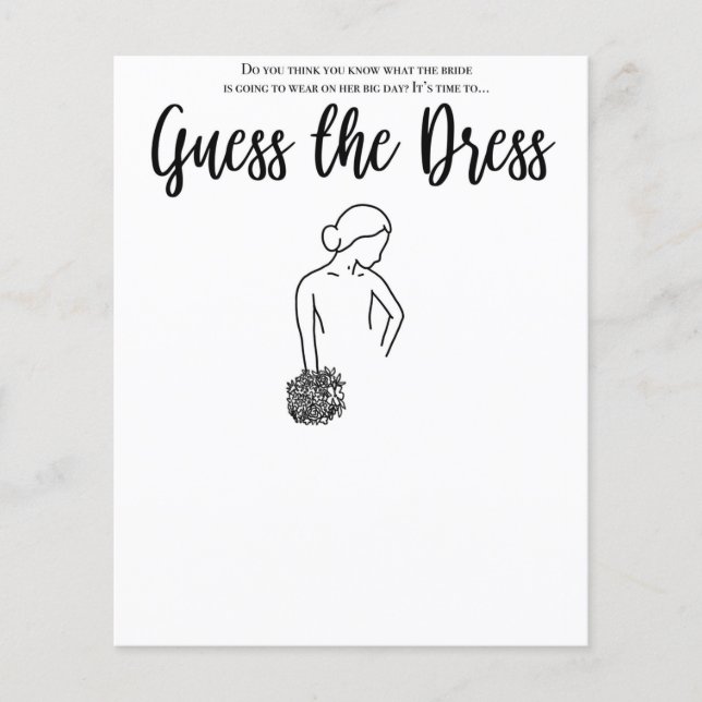 Fête des mariées Guess of the Dress Game (Devant)