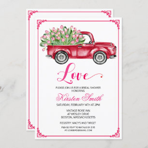 Fête des mariées Love Floral Truck Invitation
